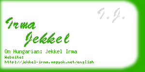 irma jekkel business card